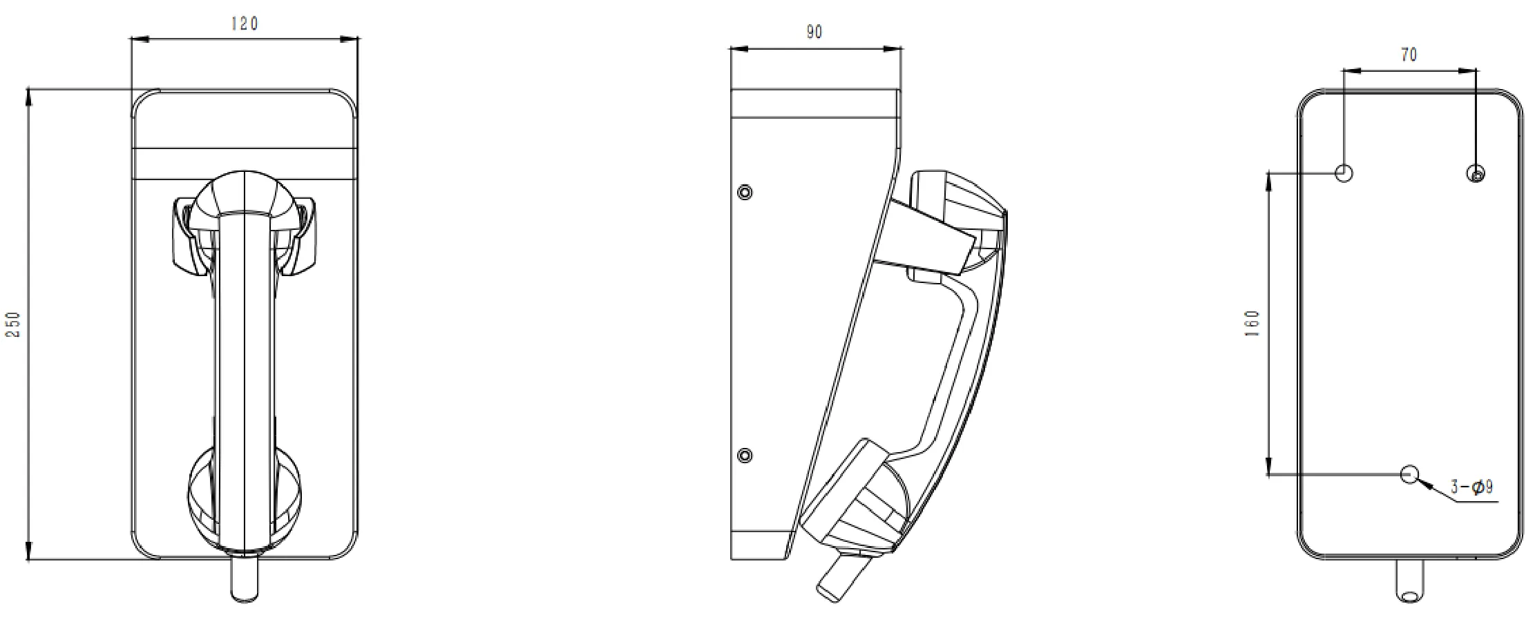 JR211-CB-4G Dimensions