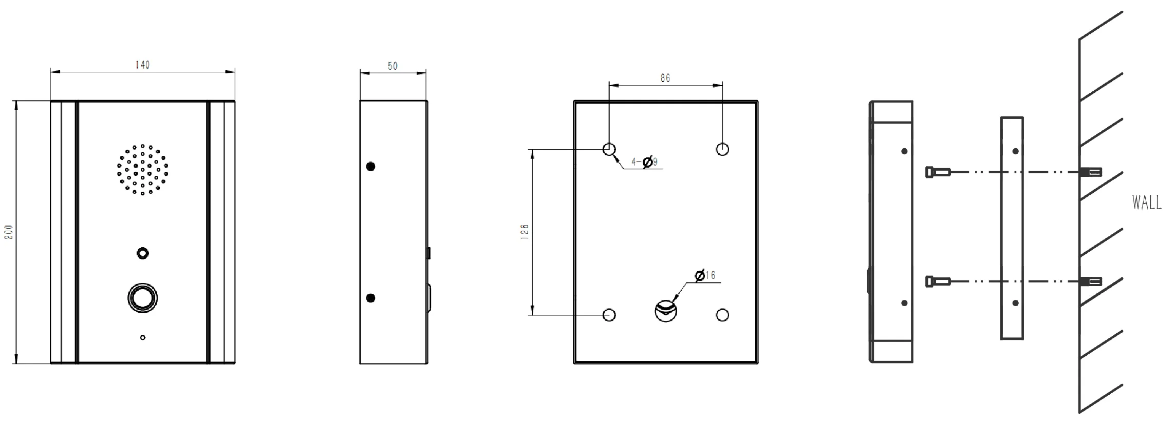 JR313-SC-4G Dimensions